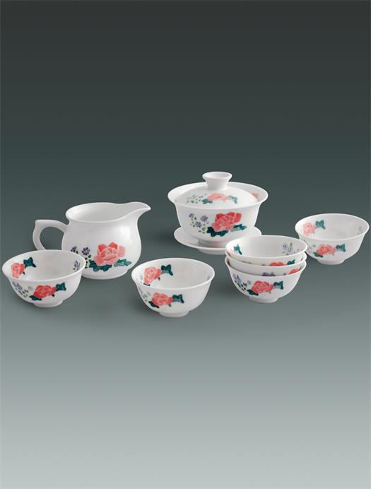 毛瓷－《芙蓉花》茶具